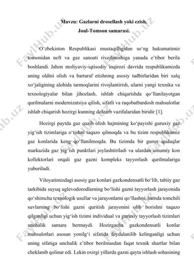 gaz yig‘ish tizimi — DOCX