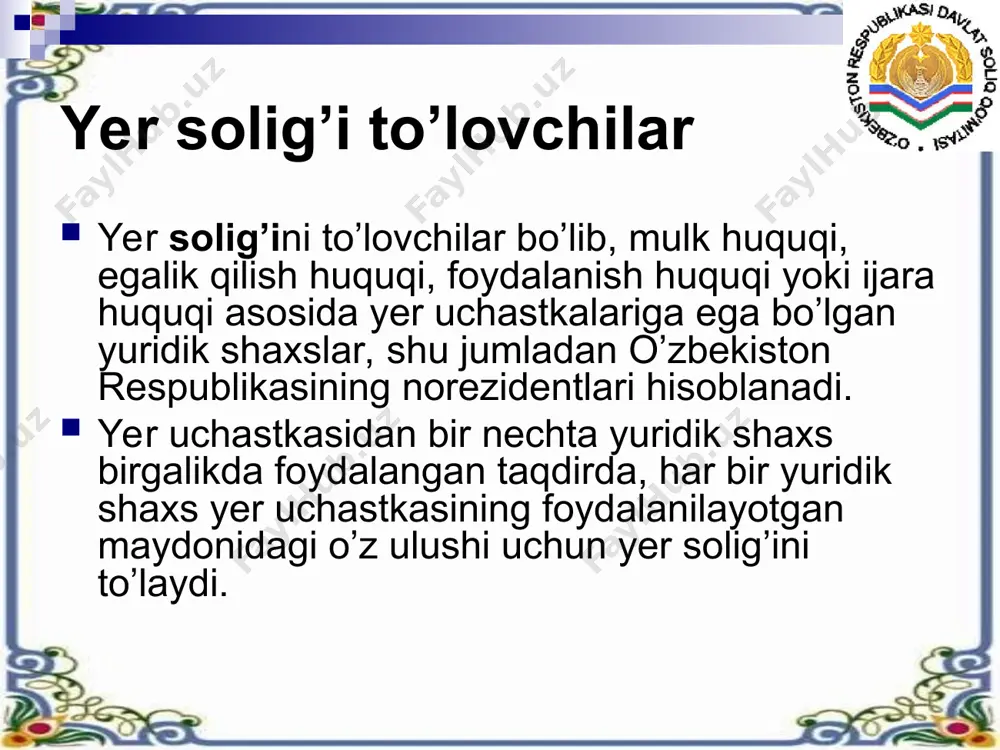 yer solig'i haqida ma'lumotlar - Page 3