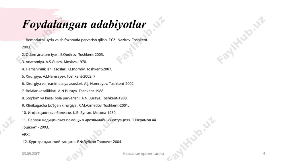 bemorlarni parvarish qilishning mohiyati - Page 4