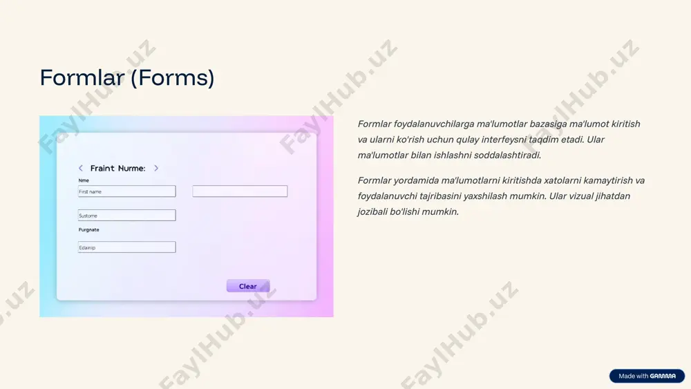 microsoft access: asosiy ob’ektlar bilan ishlash - Page 5