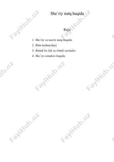 she`riy nutq haqida — DOC