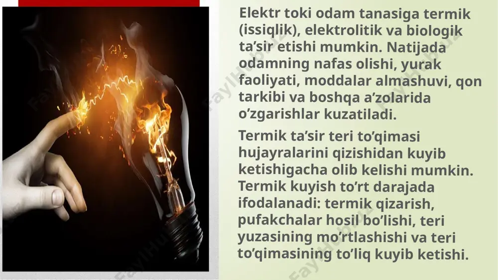 elektr tokining inson organizmiga tasiri - Page 5