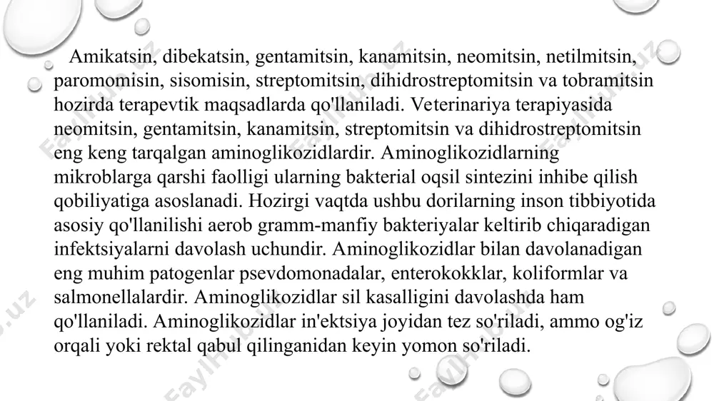 gan. natijalar aniqlik va aniqlikda qabul qilinadi va usul o'rganilayotgan kontsentratsiya diapazoni uchun chiziqli. tms- heptaflorobutiril (hfb) hosilalari tmsdea hosilalariga qaraganda barqarorroq, ammo namunalarni namlikdan himoya qilish hali ham hal qiluvchi ahamiyatga ega. gentamitsin ustundan 2 ta cho'qqi sifatida ajralib chiqadi: birinchisi - gentamitsin c1, ikkinchisi - gentamitsin c1a va c2 birikmasi. boshqa barcha tahlil qilingan aminoglikozidlar 1 tepalik hosil qiladi. mayhew va gorbach, shuningdek, ichki standart sifatida kanamitsin bilan gentamitsin uchun takomillashtirilgan glc usuli haqida xabar berishdi. usulning aniqligi va takrorlanishi yaxshilanadi va kalibrlash egri chizig'i uchun korrelyatsiya koeffitsienti (r) 0,979 ga teng. mushak to'qimalarida kanamitsinning glc tahlili haqida xabar berilgan (24). ushbu tadqiqotda mayhew va gorbach tomonidan tasvirlangan 2 bosqichli tmsi-hfbi derivatizatsiyasi teskari tartibda qo'llaniladi. ushbu protsedura asl tmsi-hfbi derivatizatsiyasiga qaraganda yaxshiroq natijalar beradi. taqqoslash uchun, tmsi va hfbi bilan 2 bosqichli derivatizatsiya tmsdea bilan sililatsiyadan ustunroq ko'rinadi, asosiy afzallik yuqori derivatizatsiya rentabelligi va yanada barqaror hosilalardir. 2 …