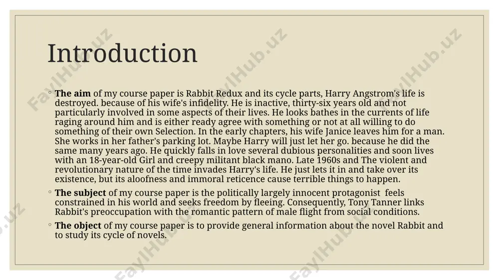 ges of the main heroes and genre in the novel harry angstrom - rabbit, 26 years old. married to janice angstrom. he was a high school basketball star and started the novel as a kitchenware salesman. miriam angstrom - aka mim, rabbit's 19-year-old sister. mr. angstrom - rabbit's father. mrs. angstrom - rabbit's mother. janice angstrom - rabbit's wife. nelson angstrom - harry and janice's two-year-old son. rebecca june angstrom - niece of harry and janice. mr. springer - janice's father. a used car dealer. mrs. springer - janice's mother. she harshly criticizes harry when he leaves janice. jack eccles - a young episcopal priest. he tries to mend harry and janice's broken marriage. his last name is an allusion to the old testament book of ecclesiastes of the bible. lucy eccles - wife of jack eccles. she blames jack's job for the lack of love in her marriage because …