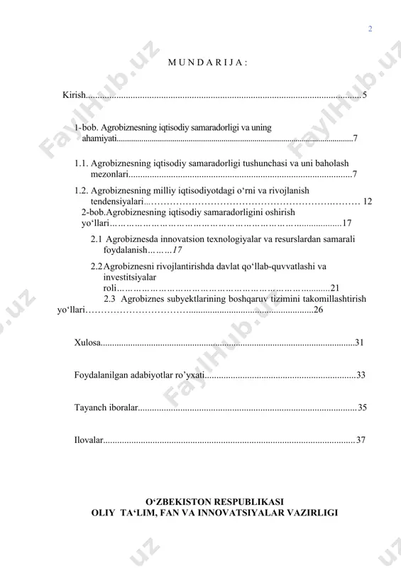 urs ishini bajarishga oid berilgan ma‘lumotlar: kurs ishini bajarish uchun o`quv adabiyotlari va mavzuga oid resurslar berildi_ 4. kurs ishining qisqacha mazmuni: ___________________________________ _________________________________________________________________ ________________________________________________________________ 5. kurs ishining grafik qismi ro‘yxati: kurs ishini bajarish uchun oylar bo`yicha grafik tuzildi ________________________________________________________________ kurs ishi bajarilish rejasi № mart aprel himoya 1 1-10 11-20 21-30 1-10 11-20 21-30 2 rahbar: ______________ x.q.boymatov topshiriqni qabul qildim (talaba).___ ________ (imzo) termiz davlat muhandislikva agrotexnologiyalar universiteti kurs ishiga taqriz talaba: ………………………………………………………………………………………. mavzu:…………………………………………………………………………………………………………………………………………………………………………………………………….... 1. mavzuning dolzarbligini asoslash …………………………………………………………………………………………………………………………………………………………………………………………….... 2. ishning tarkibini baholash ……………………………………………………………………………………………………………………………………………………………………………………………… 3. mavzuning baholanishi va uning afzallik tomonlarini ko‘rsatish ……………………………………………………………………………………………………………………………………………………………………………………………… 4. ishda foydalanilgan adabiyotlarga baho berish ……………………………………………………………………………………………………………………………………………………………………………………………… 5. ilmiy munozara yuritish qobiliyatiga baho berish ……………………………………………………………………………………………………………………………………………………………………………………………… 6. xulosa va takliflarning ochiqligi va dalillari asoslanganligi …………………………………………………………………………………………………………………………………………………………………………………………………………………… 7. jadval va grafiklar, chizmalar sifatiga berilgan baho, ishni rasmiylashtirishning talab darajasiga javob berishi ……………………………………………………………………………………………………………………………………………………………………………………………… 8. ishdagi kamchiliklar …………………………………………………………………………………………………………………………………………………………………………………………………………………… 9. muallifning qaysi taklifini ishlab chiqarishga joriy etish maqsadga muvofiq………………