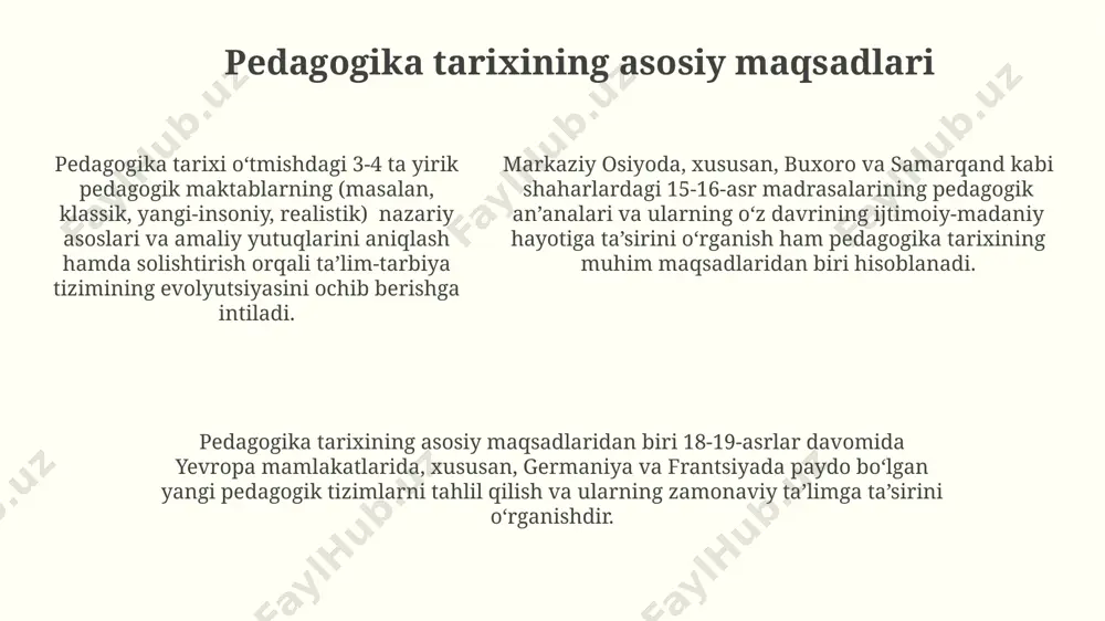 pedagogika tarixi fanining maqsad va vazifalari - Page 5