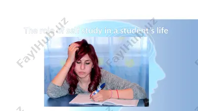 the role of self study in a student’s life — PPTX