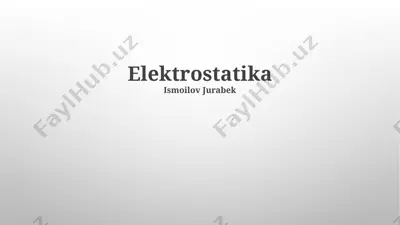 elektrostatika — PPTX