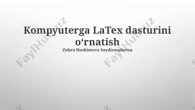latex dasturi — PPTX
