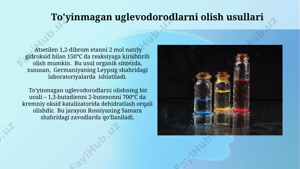 to'yinmagan uglevodorodlarni olish usullari - Page 3