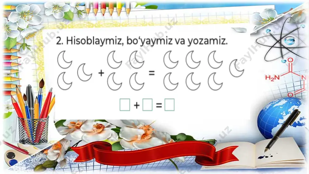 1-sinf matematika fanidan belgilar dars taqdimoti - Page 5