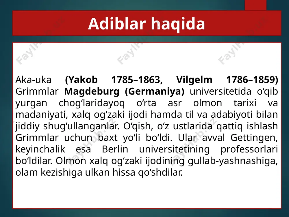 aka-uka grimmlar hayoti va ijodi - Page 3