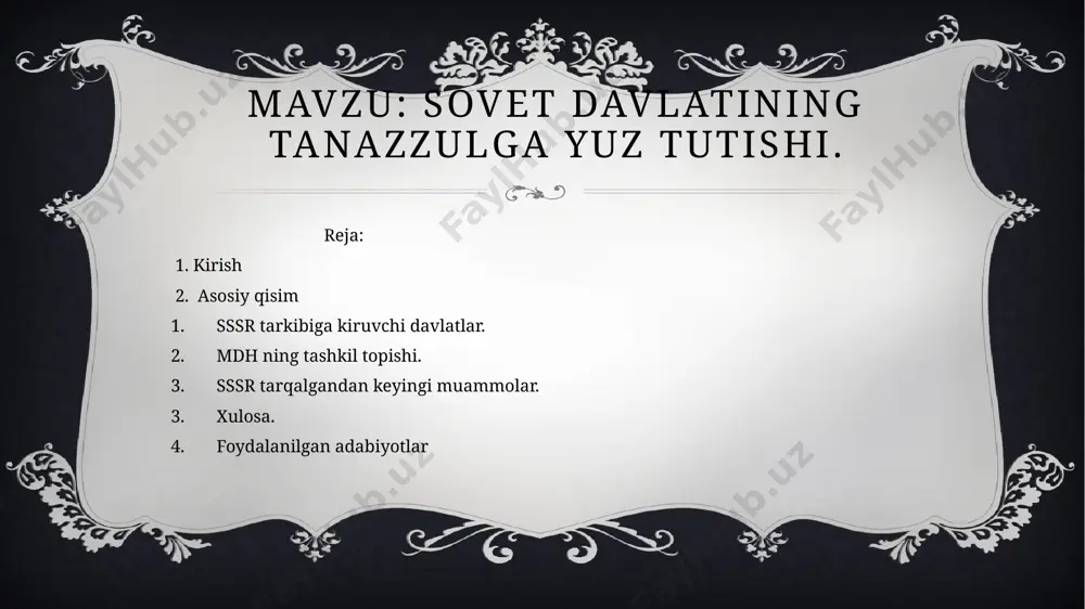 i yoki respublika konstitutsiyasi va qonunlari ustunmi?“ — degan masalada bahs-munozaralar kuchaydi. markazdagilar: „kuchli markaz — kuchli respublikalar“, — desa; joylardagilar: „kuchli respublikalar — kuchli markaz“, — der edilar. markaziy hokimiyat jamoatchilikning talabi butunittifoq referendumi.[tahrir | manbasini tahrirlash] sssr oliy soveti ittifoq shartnomasini o‘zgartirish, sssrni teng huquqli suveren respublikalar federatsiyasi sifatida yangilash xususida xalqning fikrini bilish maqsadida 1991-yil 17-mart kuni butunittifoq referendumini o‘tkazishga qaror qildi. 1991-yil 20-fevralda o‘zbekiston oliy kengashning rayosati referendum o‘tkazishni maʼqulladi va sssr oliy soveti tomonidan tayyorlangan bulleten bilan birga, yana bitta qo‘shimcha bulletenni ovozga qo‘yishga qaror qildi. qo‘shimcha bulletenga „siz o‘zbekistonning mustaqil, teng huquqli respublika sifatida yangilangan ittifoq (federatsiya) tarkibida qolishiga rozimisiz?“ — degan savol qo‘yildi. ovoz berishda qatnashgan saylovchilarning 93 foizi bu savolga „ha“ deb javob berdilar. demak, o‘zbekistonliklar o‘z mamlakatini mustaqil davlat sifatida federativ ittifoqda bo‘lishini, o‘zbekistonning suveren respublika sifatida rivojlanishini yoqlab ovoz bergan edilar. 1991-yil aprelda kiyevda ukraina, rossiya, belorus, o‘zbekiston, qozog‘iston respublikalari …