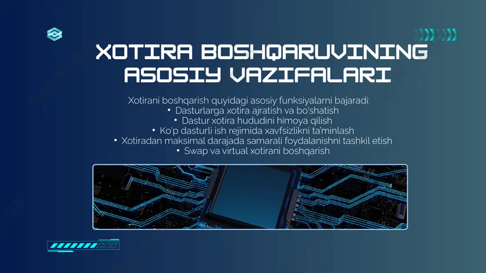 operatsion tizimda xotira bilan ishlash - Page 3