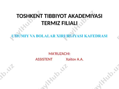 xirurgiya (chirurgia) — PPTX