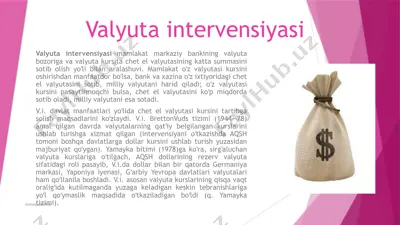 valyuta intervensiyasi — PPTX