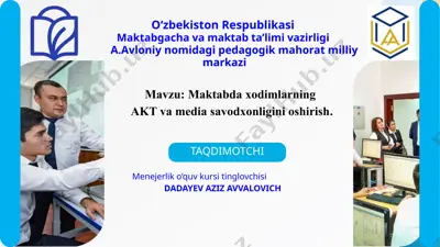 menejerlik o‘quv kursi tinglovchisi — PPTX