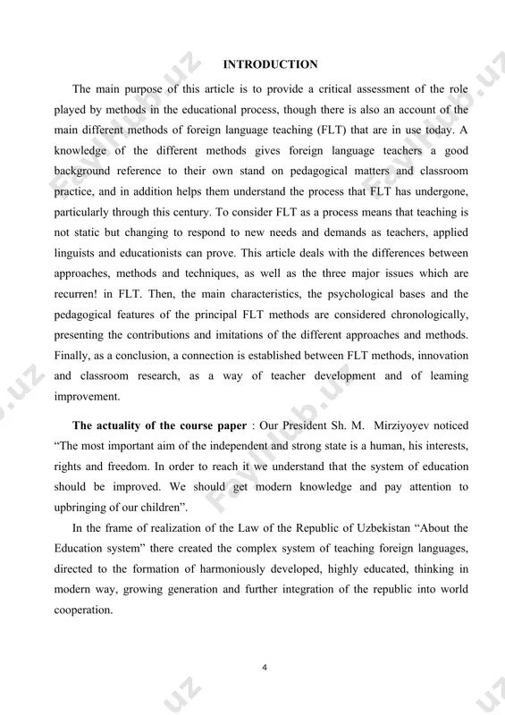 ods is self-control, including self-correction and self-esteem. consider each of these methods of teaching and learning in their comparison, as they closely interact with each other. a demonstration is understood as any form of presentation of a specific task, foreign language educational material and actions for its implementation. the show as written by i.l. bim, addresses mainly to the sensory perception of students (auditory, visual, motor). the teacher can simply show, for example, an object, an action and name it in english or show the pronunciation of sound, words, combinations of words. he can depict the situation by drawing on the board, “creating” it on the table, on the magnetic board, and so on, accompanying the corresponding statement in english. the first of the identified basic teaching methods - familiarization - is associated with the show. acquaintance with units of foreign language teaching material and actions for its implementation is …