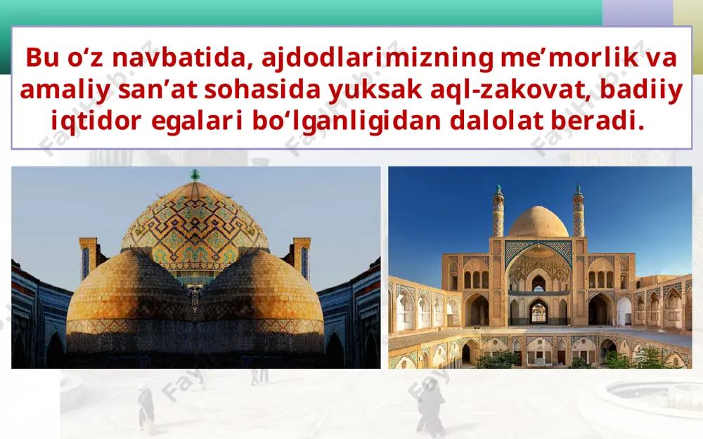 «o‘zbekiston me’moriy yodgorliklari» mavzusida suhbat. 4- sinf - Page 5