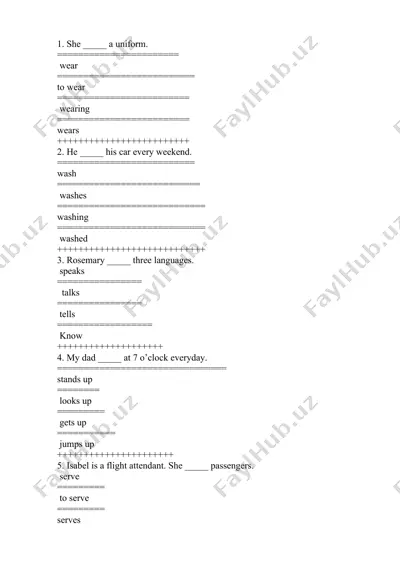 english verb practice — DOC