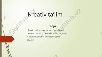 kreativ ta'lim — PPTX