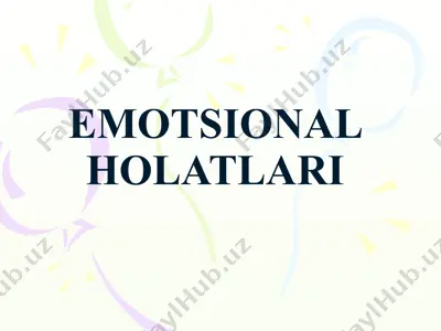 emotsional holatlar — PPT