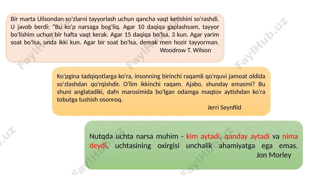 arga yetkazish bilan bog‘liq ilmiy fan hisoblanadi. ritorika haqidagi ilk ma`lumotlar afina notiqlik maktabiga oid manbalarda mavjud ritorika o‘qish-o‘rganish maktabi, ritor - esa uni o‘rgatuvchi shaxs ritorika tarixi ritorika termini qadimdan jonli so‘z san’atining rasmiy nutq ko‘rinishini ifodalab, notiqlik ta’limotida so‘z san’atining nazariyot asoslari haqidagi fan degan tushunchani ham anglatadi. unda ilmiy-uslubiy tadqiqot ishlari olib borilgan. ritorika nutqiy amaliyotdagi yutuqlarni o‘rganib, nazariyasini ochuvchi adabiyotlar yaratgan, chunki uning predmeti, rasmiy-jonli so‘z san’ati shakllanish jarayonidir. ritorika haqidagi ilk ma`lumotlar afina notiqlik maktabiga oid manbalarda mavjud. ritorika o‘qish-o‘rganish maktabi, ritor - esa uni o‘rgatuvchi shaxs. sofistlar kimlar? sofistlar - eramizdan avvalgi v asrda davlat va jamiyat boshqaruviga kelgan shaxslar hisoblanib, yuksak notiqlik qobiliyatiga ega bo`lishi talab etilgan. sofistlar o‘qituvchiiardan ham yuqoriroq saviyaga ega kishilar edi. ular asosan uch yo‘nalishdagi uslublardan foydalanganlar. ritorikaning umumiy qonunlarini nazariy va amaliy ishlab chiqish uslubi matn tuzish uni tahlil va talqini uslubi eristiklar - bahs qoidalari uslubi sofist-ritorlar …