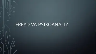 freyd va psixoanaliz — PPTX