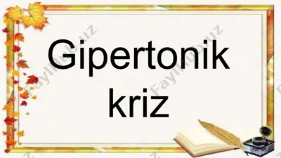gipertonik kriz — PPTX