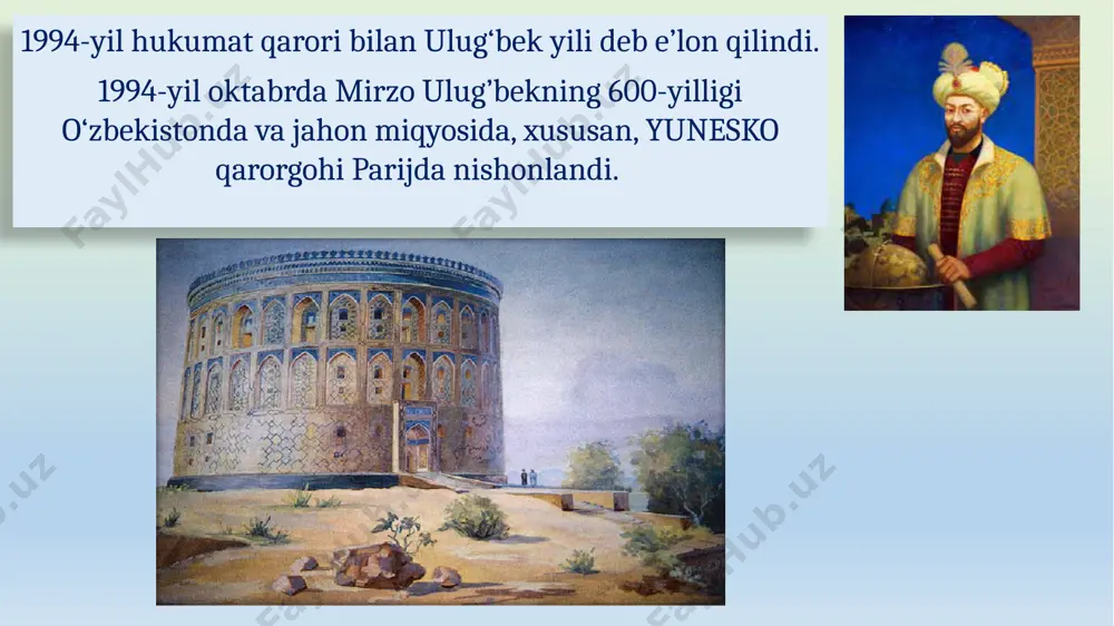 onlandi. 2006-yil – xorazm ma’mun akademiyasining 1000 yilligi nishonlandi. 2007-yil – samarqand shahrining 2750 yillik yubileyi o‘tkazildi. 2007-yil – marg‘ilon shahrining 2000 yillik yubileyi o‘tkazildi. 2009-yil – o‘zbekiston respublikasi poytaxti toshkent shahrining 2200 yilligiga bag‘ishlangan tantanali marosim o‘tkazildi va “mustaqillik ordeni” bilan taqdirlandi. 2014-yilda - termiz shahri - amir temur ordeni bilan taqdirlandi. image1.jfif image2.jfif image3.jfif image4.jfif image5.jfif image6.jfif image7.jpeg image8.jfif image9.jfif image10.jfif image11.jfif image12.jfif image13.jfif image14.jfif image15.jfif image16.jfif image17.jfif image18.jfif image19.jfif image20.jfif image21.jfif image22.jfif image23.jfif image24.jfif image25.jfif image26.jfif image27.jfif image28.jfif image29.jfif image30.jfif image31.jfif image32.jfif image33.png image34.jpeg /docprops/thumbnail.jpeg