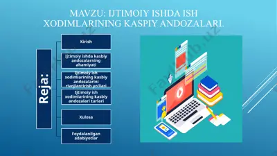 ijtimoiy ishda ish xodimlarining kaspiy andozalari — PPTX