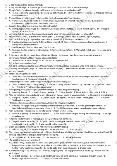 o`zbek tilining tili — DOCX