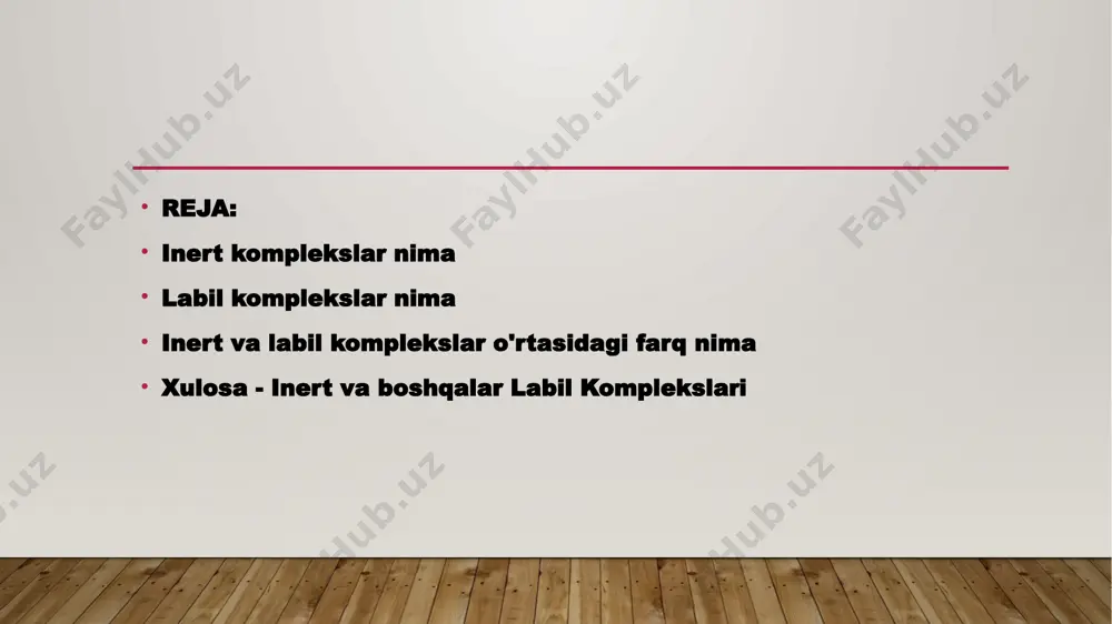 yalaridan o'tishi mumkin bo'lgan o'tish metall majmualari. boshqacha qilib aytganda, labil komplekslar almashtirish uchun mos ligand mavjud bo'lganda osonlik bilan o'rnini bosuvchi reaksiyalarga kirishadi. ushbu komplekslar tez almashinuvdan o'tadilar, chunki ular juda kam faollashuv energiya to'sig'iga ega. shuning uchun bu labil komplekslar kinetik jihatdan beqaror birikmalardir. masalan, kobalt (ii) geksamammonyum kompleksida oltita ammoniy ligandga biriktirilgan markaziy kobalt ioni (+2 elektr zaryadi bilan) mavjud. ushbu kompleks gidroniy ionlari bilan reaksiyaga kirishganda, o'rnini bosuvchi reaktsiyalar paydo bo'ladi. ushbu reaktsiya bir necha soniya ichida tugaydi. buning sababi kobalt (ii) ning geksamammoniy kompleksi termodinamik jihatdan beqaror va harakatsizdir. o'tish metall majmualarining inert komplekslar va labil komplekslar kabi ikki turi mavjud. inert va labil komplekslarning asosiy farqi shundaki, inert komplekslar sekin almashinishga, labil komplekslar esa tez almashinishga uchraydi. buning sababi shundaki, inert komplekslar katta faollashuv energiya to'sig'iga ega bo'lgan termodinamik barqaror komplekslardir. labil majmualari, aksincha, termodinamik jihatdan beqaror bo'lib, ular juda kichik aktivatsion energiya to'sig'iga …