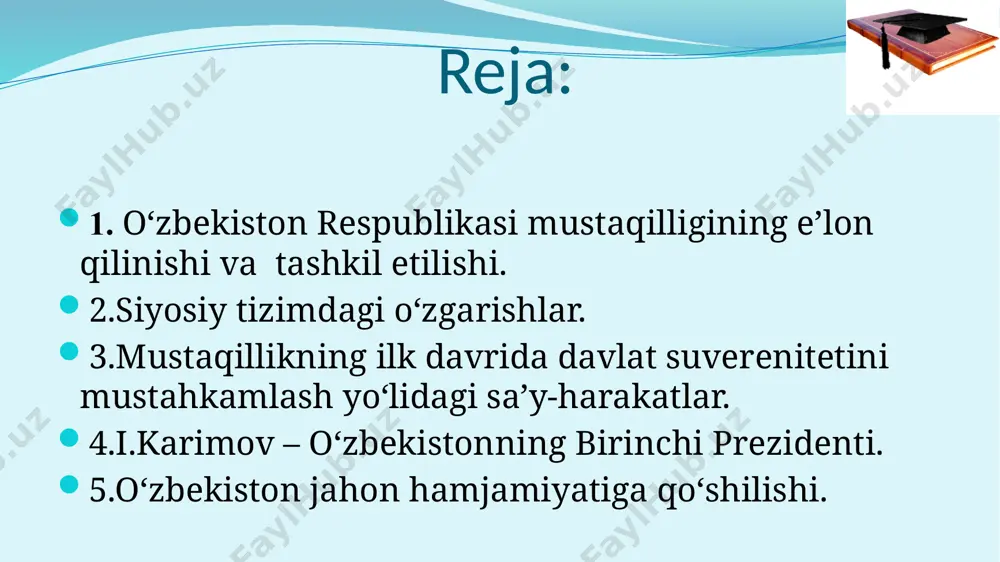 arkaziy hokimiyatni saqlab qolishga, respublikalar jilovini o‘z qo‘lida ushlab qolishga urinuvchilar tomonidan fitna tayyorlandi. fitnachilar 1991 yil 18 avgust kuni tayyorlangan va 19 avgustda matbuotda e’lon qilingan “sovet rahbariyatining bayonoti”da m. s. gorbachyovning salomatligi yomonlashdi, shu sababli uning sssr prezidenti vazifalarini ijro etish imkoniyati yo‘q, degan soxta axborot bilan chiqdilar. bayonotda prezident vakolatlari vitse-prezident g.i.yanayevga o‘tkazilganligi e’lon qilindi. aslida esa prezident m.s.gorbachyov sog‘-salomat edi, ammo o‘zini himoya qila olmadi. fitnachilar uni mamlakatdan, xalqdan, dunyodan ajratib, barcha aloqa vositalarini uzib, 72 soat qamal qilib qo‘ygan edi. fitnachilar tomonidan mamlakatni idora qilish uchun quyidagi tarkibda sobiq ittifoqda favqulodda holat davlat qo‘mitasi (fhdq) tuzildi. shu tariqa fitnachilar m.s.gorbachyovni noqonuniy yo‘l bilan hokimiyatdan chetlashtirib, o‘zlari hokimiyatni egallab oldilar. fhdq tarkibi o. d. baklanov - sssr mudofaa kengashi raisining birinchi o‘rinbosari, v. a. kryuchkov - sssr davlat xavfsizligi qo‘mitasining raisi, v. s. pavlov - sssr bosh vaziri, b. k. pugo - sssr ichki ishlar vaziri, …