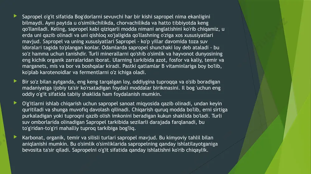 sapropel va boshqa mahalliy o’g’itlar, ulrdan foydalanish yo’llari - Page 4