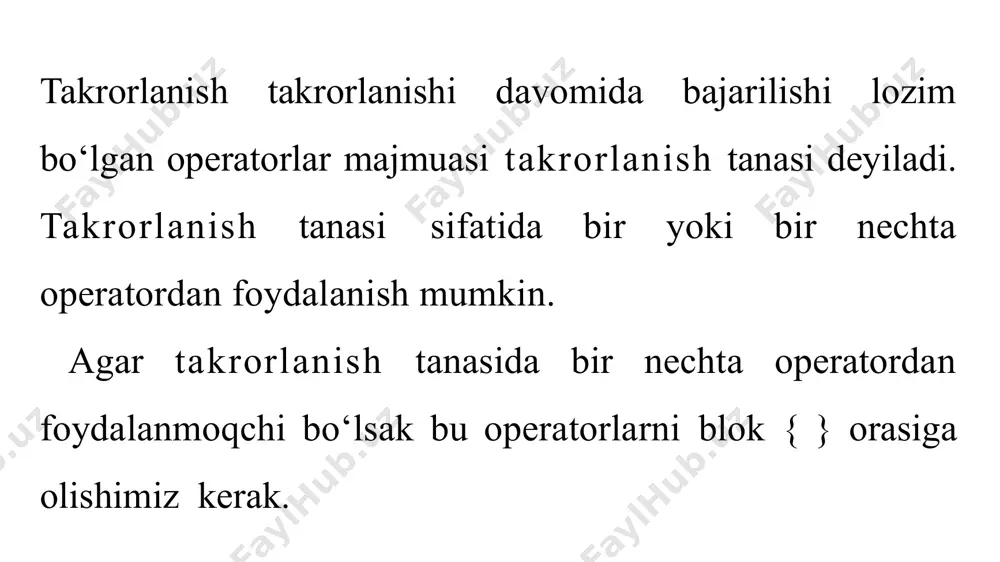 pythonda for takrorlash operatori - Page 5