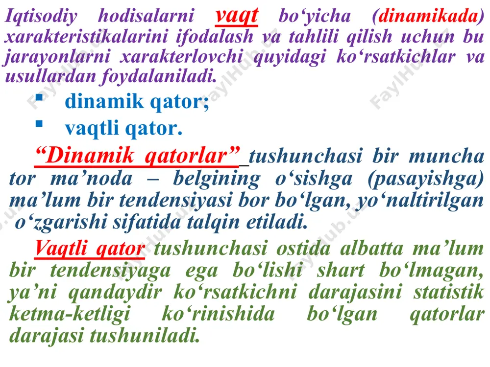 vaqtli qatorlar tо‘g‘risida umumiy tushunchalar - Page 5