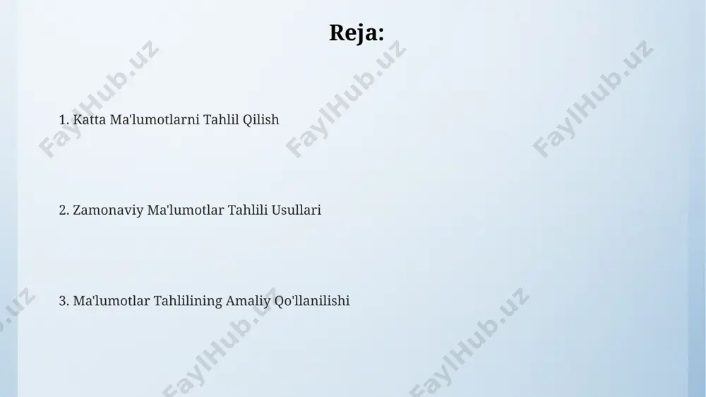motlarning taqdimotlari samaradorligini oshirish uchun interfaol vizualizatsiya vositalaridan foydalanish, masalan, filtrlash, kattalashtirish va aylantirish imkoniyatlari bilan 50% gacha vaqtni tejashga yordam beradi. mashina o'rganishi va uning ilovalari mashina o'rganish algoritmlari, masalan, svm va neyron tarmoqlar, 90% dan ortiq aniqlik bilan tasvirlarni tasniflashda qo'llanilmoqda va bu sohada tez rivojlanmoqda. katta ma'lumotlar to'plamlarini tahlil qilishda mashina o'rganishning 50 dan ortiq turli xil usullari mavjud bo'lib, ularning har biri o'ziga xos afzallik va kamchiliklarga ega. tabiiy tilni qayta ishlashda mashina o'rganishning qo'llanilishi natijasida matnlarni tahlil qilish tezligi 10 baravarga oshirildi va bu biznes jarayonlarini optimallashtirishga yordam beradi. katta ma'lumotlarni tahlil qilish katta ma'lumotlar tahlili natijalarini vizualizatsiya qilish uchun 3d grafikalar va interfaol dashtalar samaradorlikni 50% ga oshirishga yordam beradi. big data tahlilida 10 terabaytdan ortiq ma'lumotlarni qayta ishlash uchun tarqatilgan hisoblash tizimlari, hadoop yoki spark kabi texnologiyalar muhim ahamiyatga ega. katta ma'lumotlarni tahlil qilishda mashinani o'rganish algoritmlari, masalan, chuqur o'rganish yoki svm, 90% …