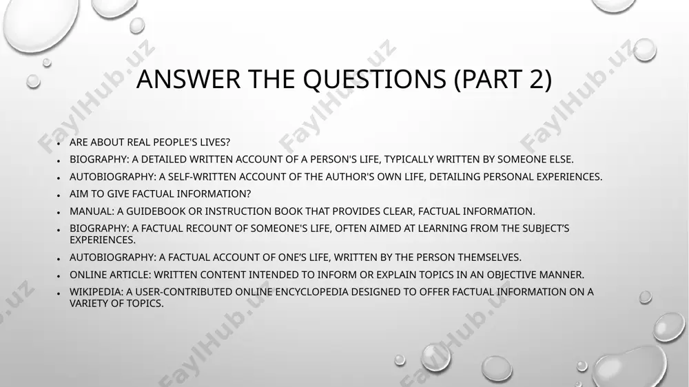 eading genres. understanding a plot (gone girl summary) activity: listen to the plot summary of gone girl. after listening, answer these questions: would you like to read gone girl? why or why not? what is the main conflict in the story? summary of gone girl: on the morning of his fifth wedding anniversary, nick dunne arrives home to find that his wife, amy, is missing. the investigation quickly reveals that nick is the primary suspect in her disappearance. as the story progresses, amy's diary entries reveal a complicated relationship, and we start to question the truth about their marriage summarizing and verb forms activity: read the summary of gone girl. notice the verb forms used and why they are appropriate in this context. past tense: used for describing events that happened in the past (e.g., "arrived", "discovered"). present tense: used to express general truths or to discuss the current state …