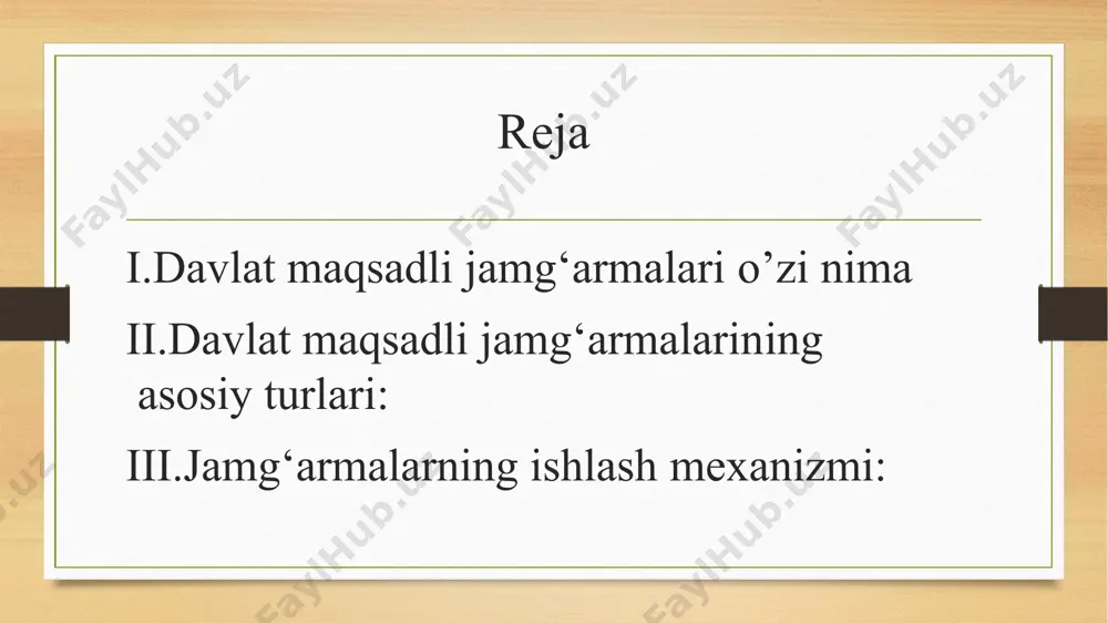davlat maqsadli jamg'armalari - Page 2
