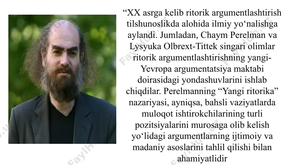 ritorik argumentlashtirish tushunchasi va uning tarixiy shakllanishi - Page 5