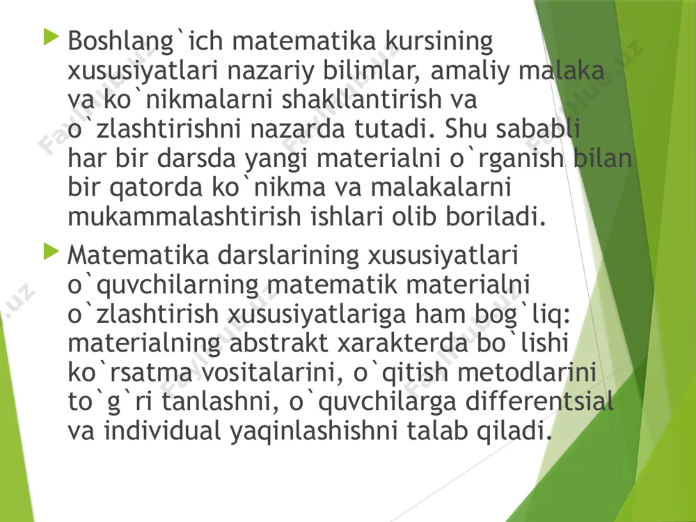 boshlang‘ich sinfda matematika o‘qitish metodikasi - Page 4