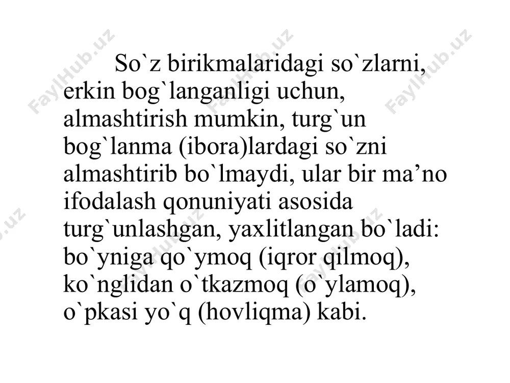 so’z birikmasi va turg’un bog’lanma - Page 5