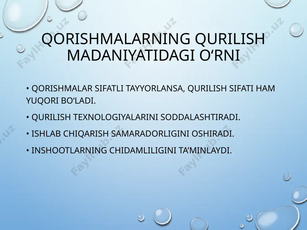 qorishmalar - qurilish texnalogiyasi - Page 5