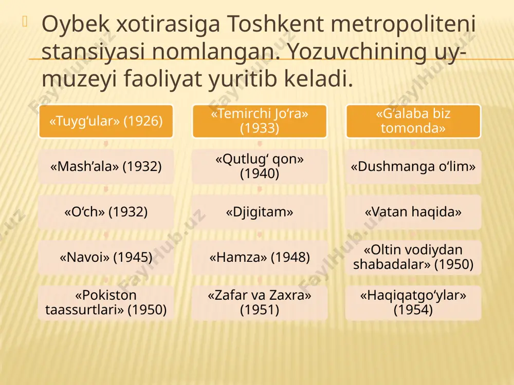 obrazlilikni yuzaga keltirib bo‘lmaydi. negaki, hayotimizdan mahrum obrazlilik, badiiylik emas, sun’iylikdir. “bolalik”da yozuvchi har bir nutq vositasini, sharoitni (https://fayllar.org/6--amaliy-mashgulot-favqulodda-xolatlar-sodir-bolganda-kimyovi.html), qahramonlar sevgisini, intilish va dunyo qarashini nazarda tutgan holda qo‘llagani uchun tabiiylikni ta’minlay olgan. ustoz oybek har bir asarida xalqimiz taraqqiyoti tarixidagi xarakterli davrni qalamga oladi. uni butun murakkabligi bilan juda haqqoniy ifodalaydi. natijada ko‘p qirrali ijtimoiy, siyosiy, va madaniy hayotimiz munavvar ko‘zgu sifatida namoyon bo‘ladi. sevimli adib har bir tarixiy jarayonini haqqoniy aks ettirar ekan, xalq qalbi va ruhini butun to‘laligi bilan ijodlashga va badiiy mahsul qaddini tiklovchi tasviriy vositalarning tabiiyligiga alohida e’tibor beradi. binobarin hayotiy materialning tabiiyliga ham zarur. adib bu masalaga hamisha yuksak san’atkorlik nuqtai nazaridan yondashadi. oybek ijodkorning xalq tilidan foydalanishda alohida ma’suliyatini nazarda tutishni uqtiradi. ayni vaqtda yozuvchi tiliga ijodiy yondoshsa, uning xizmatlari xalq tili taraqqiyotiga ta’sir etishini ham ta’kidladi. ”....... tilning...... boyishida, ijod va so‘zlarning aniqlanishida fikrlarni ochiq va qavariq bera bilishida adabiyotning, demak , …