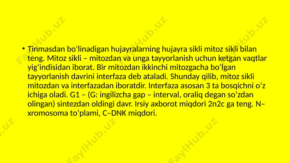 mitozning biologik ahamiyati - Page 3
