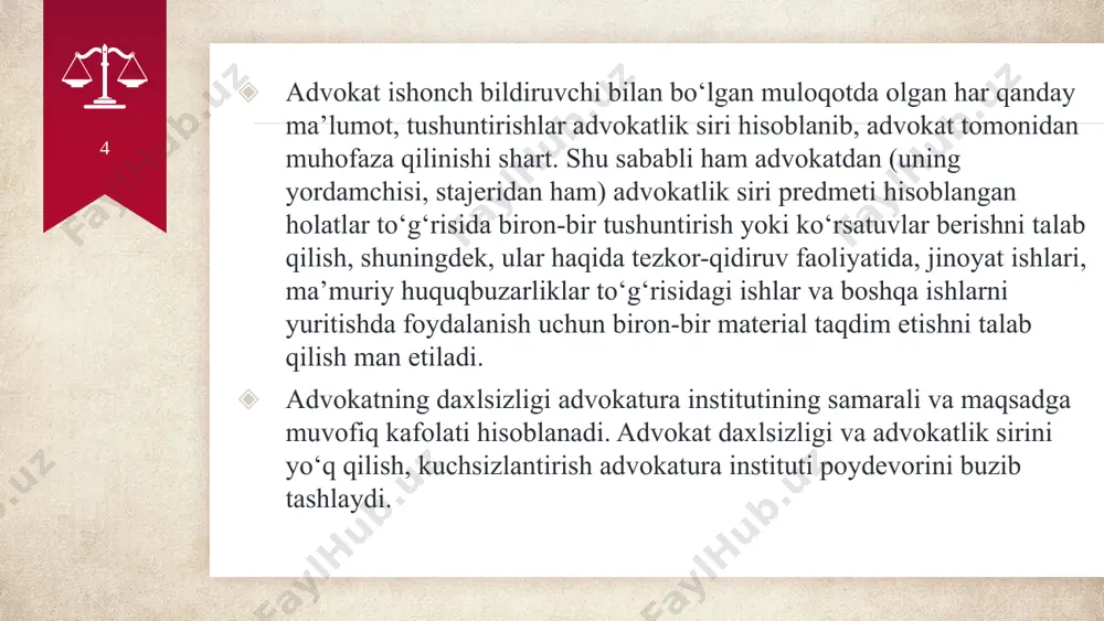advokatlik siri, milliy va xalqaro tajriba - Page 4