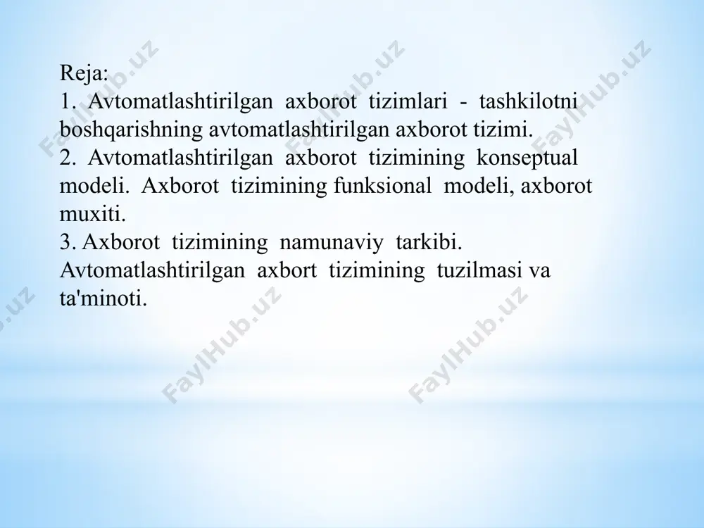 avtomatlashtirilgan axborot tizimlari - Page 2