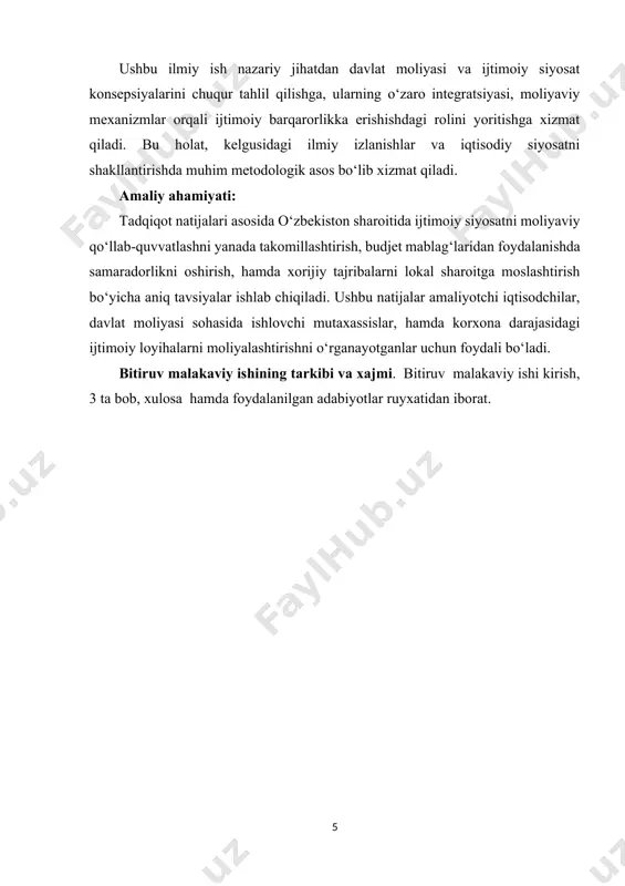 h va ulardan foydalanish jarayonida moliyaviy-iqtisodiy qonunchilikka rioya etilishi, moliyaviy-xo 'jalik operatsiyalarining samaradorligini baholash va amalga oshirilgan xarajatlarning maqsadga muvofiqligi ustidan nazoratni o'z ichiga oladi. boshqacha aytganda, moliyaviy nazorat u yoki bu moliyaviy harakat amaliyotini baholash bilan cheklanmasdan, balki o'z tahliliy yo'nalishiga egadir. moliyaviy nazorat qiymat shaklida amalga oshiriladigan nazorat bo'lganligi uchun ijtimoiy takror ishlab chiqarish jarayonining barcha sohalarida amalga oshiriladi va pul fondlari harakatining barcha jarayonlarida, shu jurnladan, moliyaviy natijalarni idrok etish jarayonida ham qatnashadi. shuning uchun ham moliyaviy nazoratning ob'ekti pul munosabatlari hisoblanadi. moiiyaviy nazoratning predmeti quyidagi moiiyaviy ko'rsatkichlardan iborat: • turii darajadagi byudjetlarning darornadlari va xarajatlari; • soliq to'lovlarining hajmlari; • xo'jalik yurituvchi sub'ektlarning darornadlari; • xo'jalik yurituvchi sub'ektlarning rnuomala xarajatlari; • tannarx va foyda; • uy xo'jaliklarining daromadlari va xarajatlari; • va boshqalar. moliyaviy nazorat predmeti bo'lgan yuqoridagi ko'satkichlarning ko'plari hisobli ko'rsatkichlar jurnlasiga kiradi, va bu narsa, o'z navbatida, ular arnaldagi qonuniy hujjatlarga qay darajada muvofiq, …