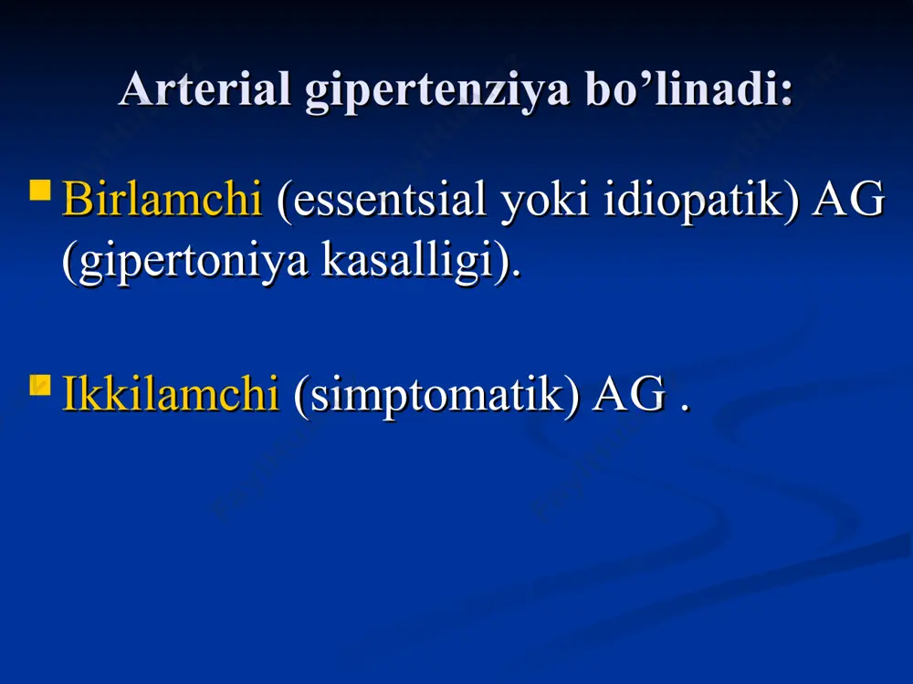 olingan aqb darajasining sutkalik o'zgarishini o'lchash jadvali elektrokardiografiya a) - meyori; б) - chap qorincha gipertrofiyasi (frontal kesimda) elektrokardiografiya a) - meyori; б) - chap qorincha gipertrofiyasi (gorizontal kesimda) elektrokardiografiya chap qorincha gipertrofiyasi rentgenografiya chap old-yon proektsiyada yurak chap qorinchasi kattalashishining uch darajasi farqlanadi: rentgenografiya i daraja — chap qorincha orqa konturi umurtqa chekkasigacha boradi; ii daraja — orqa kontur umurtqa soyasiga usma-ust tushadi; iii daraja — orqa kontur umurtqa soyasi bilan to'liq kesishadi eхokardiografiya chap qorincha gipertrofiyasi aniqlanadi yurak bo'shliqlarining o'lchamlari aniqlanadi chap qorinchaning sistolik faoliyati baholanadi chap qorinchaning diastolik faoliyati baholanadi chap qorincha qisqarishining regionar buzilishi aniqlanadi alohida hollarda — klapan apparati faoliyatining buzilishi, masalan, nisbiy mitral etishmovchilik aniqlanadi. ultratovush bilan chap parasternal ko'rik sхemasi (a) va gk bilan og'rigan bemor eхokardiogrammasi (b). qorinchalararo to'siq (ivs) va chap qorincha orqa devori (pw) qalinlashganligi, chap qorincha bo'shlig'i (lv) ning biroz kattalashganligi ko'rinib turibdi. rvw — o'ng qorinchaning old devori; …